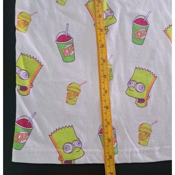 The Simpsons Bart Squishee T-Shirt Men’s Large White All Over Print Slurpee - Picture 5 of 6